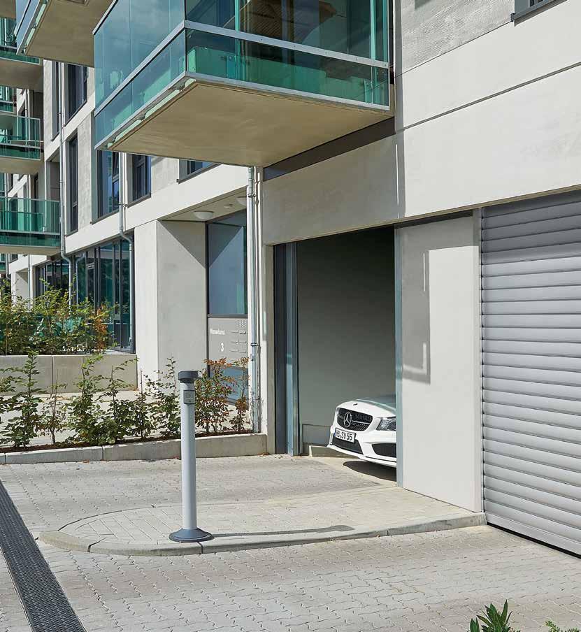 Rullport och rullgaller för underjordiska garage TGT Portlösning för flerbilsgarage med slitagefri säkerhetsteknik Bostads-