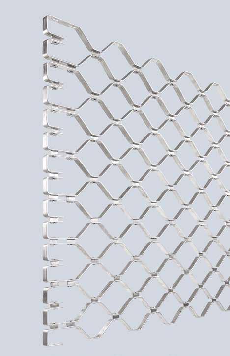 Rullgaller-mattor HG-V, HG-S, HG-L, HG 75 HG-V, aluminium (förstärkt) Ett aluminiumgaller förstärkt med bikakeformade förbindningar av rostfritt stål V2 A.