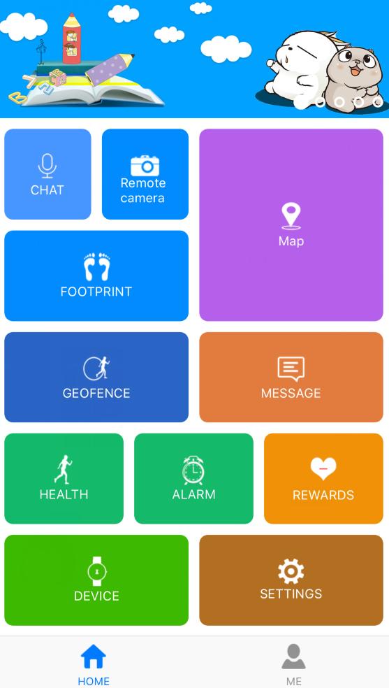 4.2 Introduktion till appen s användargränssnitt Logga in på appen med rätt kontonamn och lösenord. Appen SeTracker s huvudmeny ser ut enligt nedan. Funktionsbeskrivningar från övre vänstra hornet: 4.