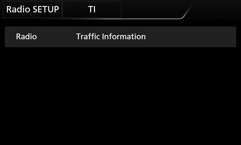 ÑÑNär trafikmeddelandet kommer Skärmen för trafikinformation visas automatiskt. hhskärmen PTY Search visas.