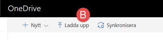 C: Markera den fil du vill ladda upp.