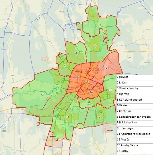 4. Reseströmmar De största reseströmmarna går inom från City till områden utanför Örebro tätort, med drygt 000 resor per dag, därefter följer resor inom City ( 400 resor/dag), mellan City och