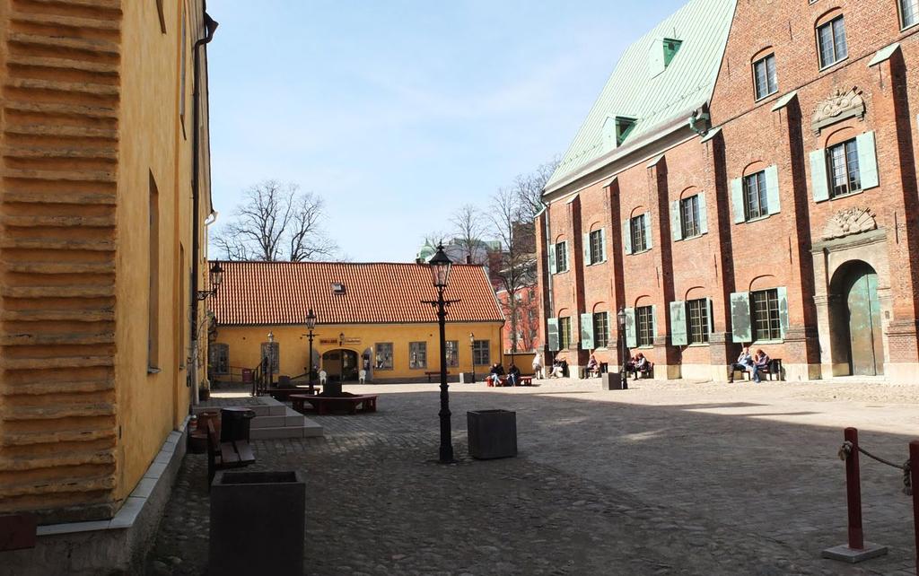 Figur 6.10: Kronhuset till höger i bild omgivet av Kronhusbodarna. Samtliga byggnader speglar stadens militära historia.