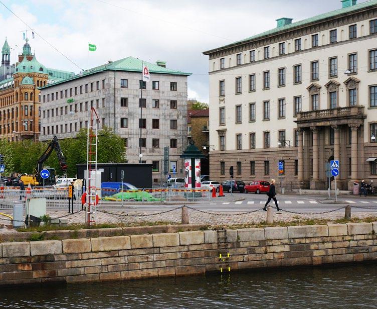 Effekter i influensområdet som helhet Inom influensområdet finns ett stort antal byggnader som är centrala för riksintresset Göteborgs innerstad (O 2:1-5) samt flera byggnadsminnen.