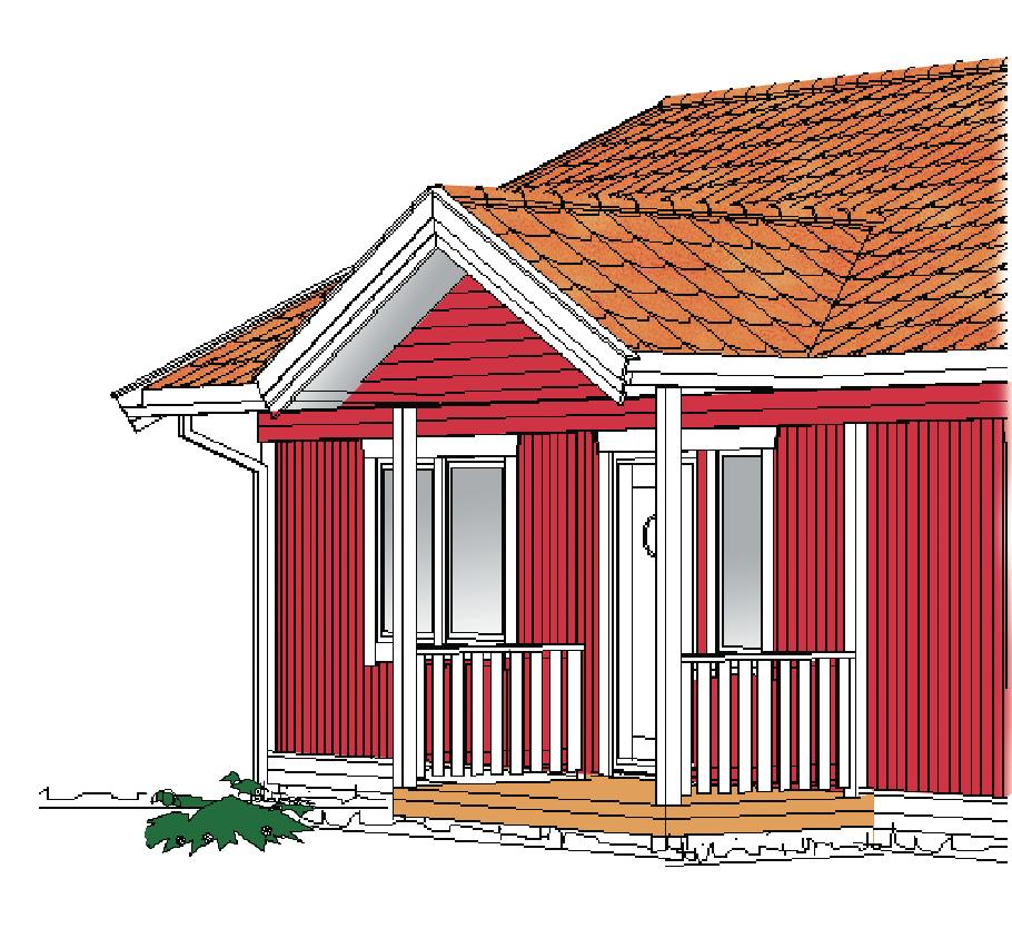Farstukvist och terrass under tak: