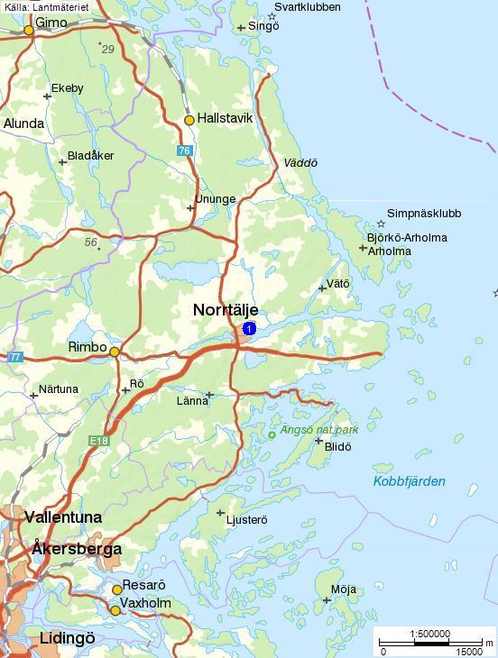 KARTA DIREKT Alla områden; Fastighet; 1:500000; fastighet:text,fastighet:granser; A4, Portrait Källa: Lantmäteriet; ALLMÄN+TAXERING