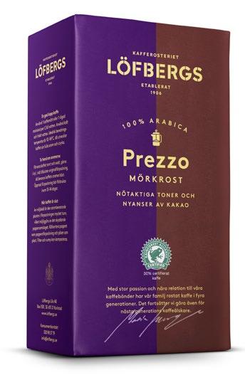 Prezzo Mörkrost 450g Prezzo mörkrost är ett grovmalet och smakrikt kaffe med intensiv arom, nötaktiga toner och angenäma nyanser av kakao i eftersmaken.
