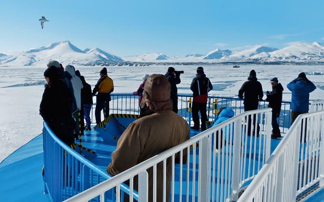 vidunderlig utsikt över det omgivande polarlandskapet.