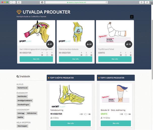 I GoMobilus-butiken kan du köpa programpaket för en mängd olika diagnoser.