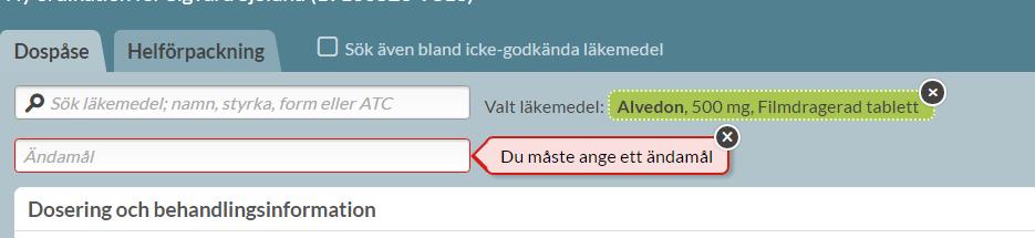 Om det finns information som är viktig vid expedition av receptet bör denna skrivas i doseringstexten och inte i kommentaren. 13.