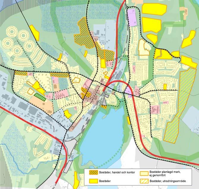 De utpekade områdena har fått en ny avgränsning med grund i att marken bedöms vara lämplig för bebyggelse.