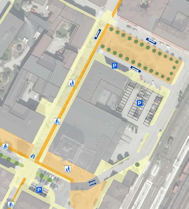 Fördjupad översiktsplan för Alvesta tätort Samrådshandling för oskyddade trafikanter; människor som rör sig (oavsett färdsätt dit) och som har ärenden till butiker, till folkliv i centrum eller söker