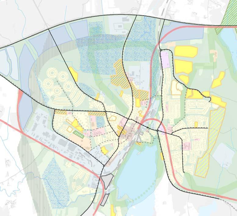 Fördjupad översiktsplan för Alvesta tätort Samrådshandling Teknisk infrastruktur Dagvatten är ytvatten från nederbörd eller snösmältning som leds bort från tak, gator och mark inom detaljplanerat