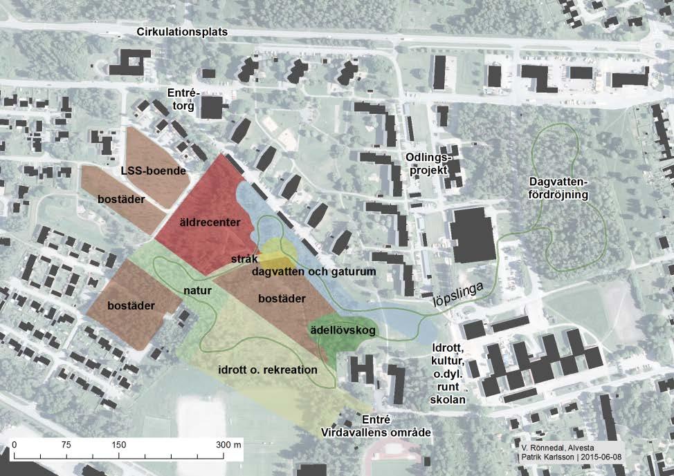 Fördjupad översiktsplan för Alvesta tätort Samrådshandling Idrott och fritid Promenadstråk utmed Lekarydsån ingsmöjligheter ut i området runt Vidavallen och Virda bad- och sporthall med omnejd.