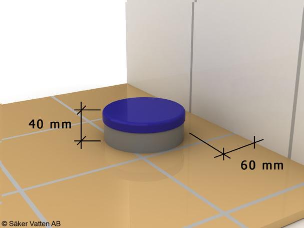 Projekteringsvägledning 2011-09-21 Avstånd mellan avloppsrör och intilliggande vägg ska vara minst 60 mm. Ange vilka utrymmen som kommer att förses med vattentät golvbeläggning av plastmatta.