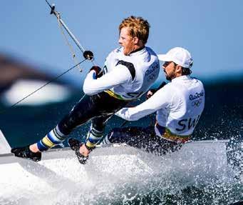 SVENSK SEGLING: OS I RIO Foto: Sailing Energy/World Sailing Anton Dahlberg/Fredrik Bergström blev 6:a i 470. Josefin Olsson var kanske den största svenska favoriten i OS-seglingarna.