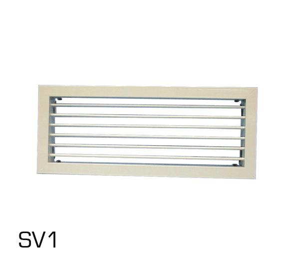 Galler SV2, SV1 SV2 och SV1 galler är avsedda att användas som tilluftsdon, frånluftsdon eller överluftsdon i komfortmiljöer och industrilokaler har justerbara spridningsbilder och kastlängder.