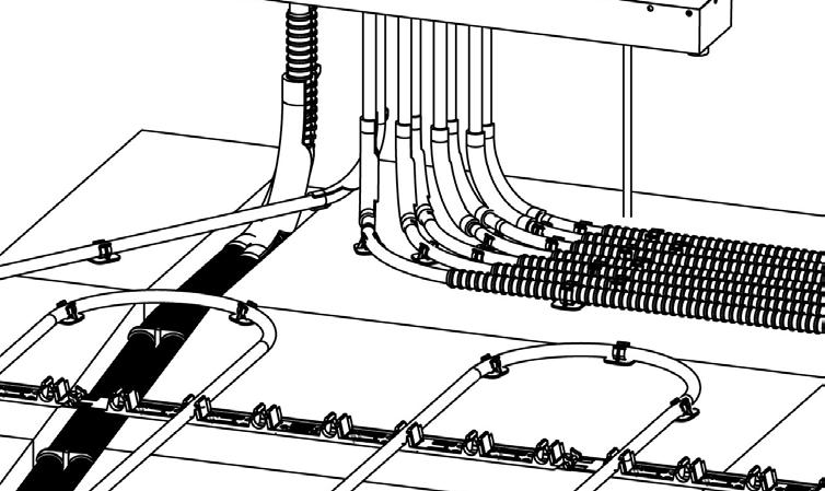 FIXERINGSALTERNATIV Rörhållarskena Rörhållarskenorna placeras enligt tillhörande ritning, alternativt ska avståndet mellan rörhållarskenorna vara max 1,5 meter.