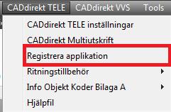 STARTA CADDIREKT TELE VERKTYG CADdirekt TELE s Verktyg startas via startmenyn, eller genom att du startar installationen igen. OBS! Verktyg kan endast öppnas när CAD programmet är stängt.