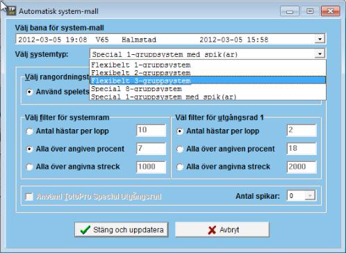 Startlistorna sorteras här efter datum och spelform för att få en lätt överblick med de spel som närmast gäller.