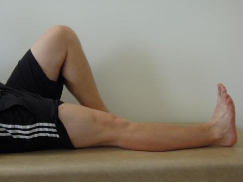 Träningsprogram efter omvinklingsoperation Släpcykling Drag/släpa benet med hälen mot underlaget.