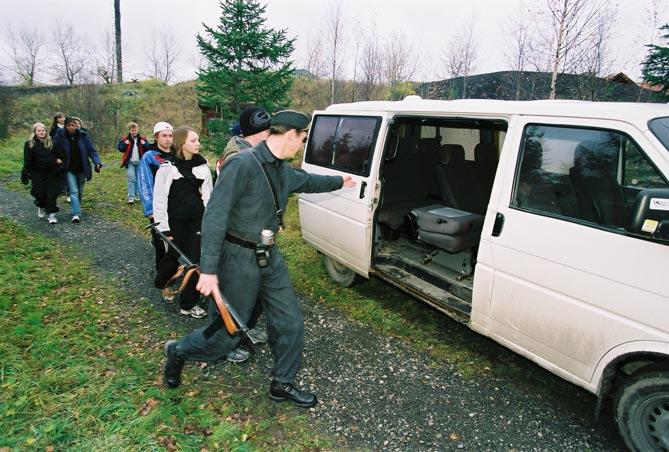 Mångfaldsprojektet På flykt genomfördes under hösten. Gymnasieungdomar fick en inblick i asylsökandes situation. Foto: Håkan Strömqvist, JLM.