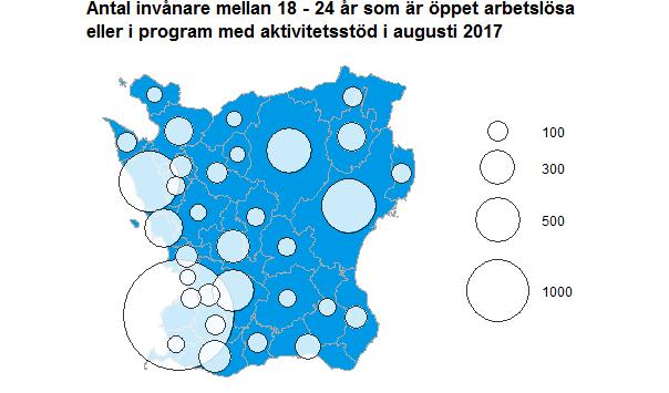 Datum 2017-08-17 9 (12) Andelen av befolkningen i Skåne som var öppet arbetslösa eller i program med aktivitetsstöd