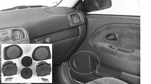 y Högtalarsats HT-140/240, 25W 39 framdörrar och instrumentpanel Op. no.