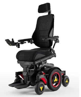 B3 Eldriven rullstol med motoriserad styrning - Tänkt att användas mest inne, lite ute Patienter som inte kan framföra manuell rullstol och som har svår sittproblematik med behov att självständigt