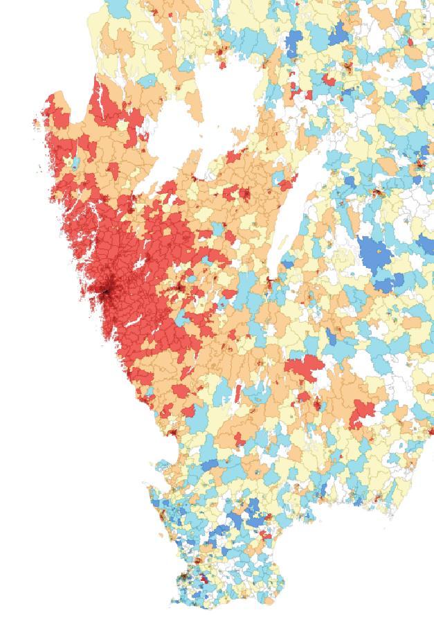 Boplats i siffror Drygt 200 000 registrerade sökande (majoriteten i varmröda områden) Cirka 150 bostadsföretag annonserar varje