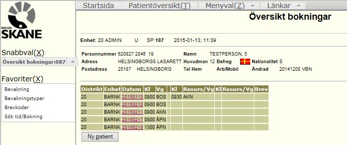 där du kan läsa bokningsuppgifterna.