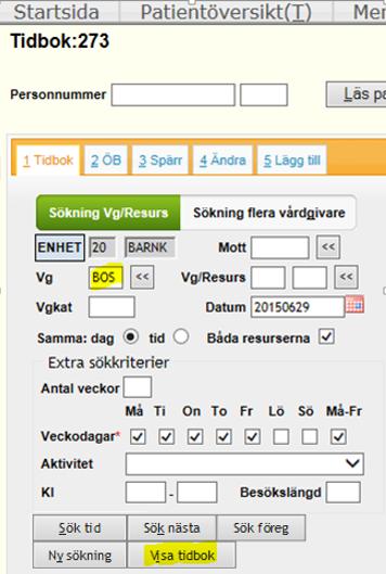 Borttag av aktivitet i Tidboken bild 273 Aktivitet som är tillagd i Tidboken är