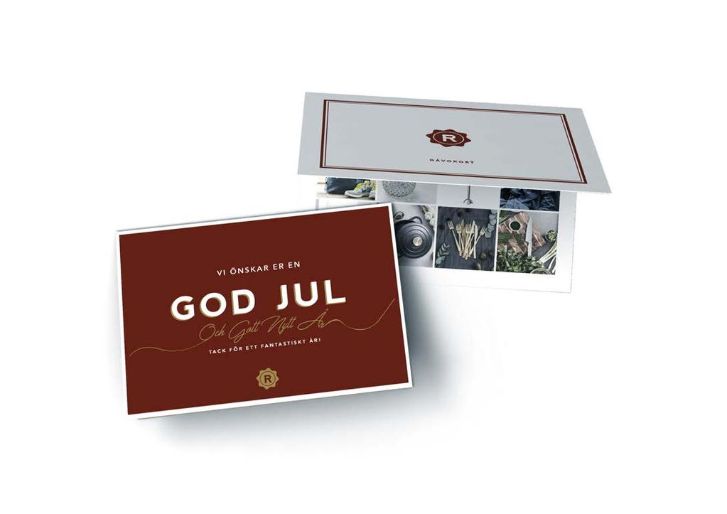 YEAR! GIFTCARD Gåvokort Jul Regal Gåvokort Neutral Regal Egen design Ju personligare desto bättre!