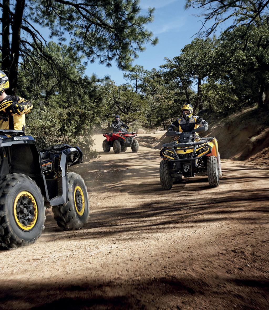 CAN-AM ATV OCH COMMANDER SIDE-BY-SIDE 4 5 6 7 8 9 0-4-5 6-7 8-9 0-4 5-9 0- -5 Åkturen säger allt Branschledande prestanda Precisionsutvecklade köregenskaper Förarfokuserad design Outlander-familjen