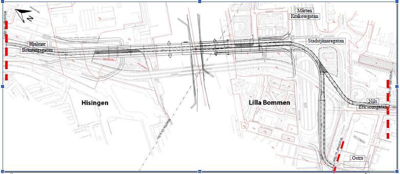 Bilaga till avtal om genomförande av Västsvenska paketet, Block 2 Bilaga 16 Projekt 501: Delfinansiering av Hisingsbron och del av E45 Översikt över Hisingsbron.