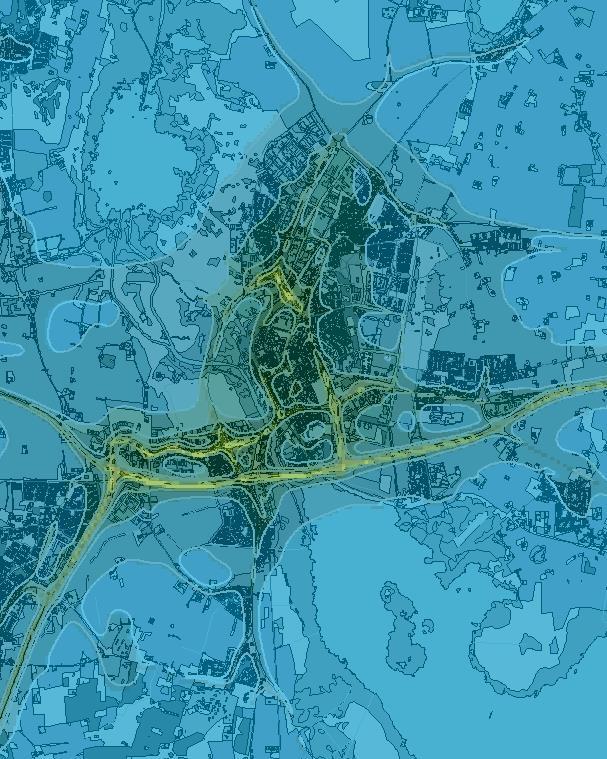 Figur 75 Beräknade årsmedelvärden av