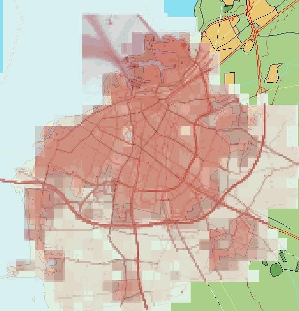 Malmö stad I Malmö stad bor 318 107 invånare på en yta av 153 km 2 (SCB 2014). Kommunens yta består till största del av tätorten Malmö.