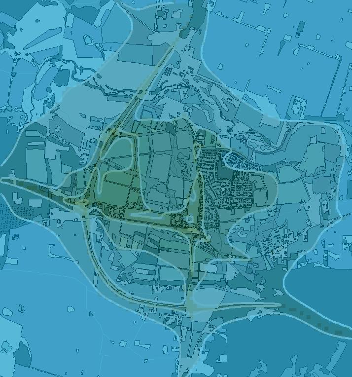 Figur 129 Beräknade årsmedelvärden av