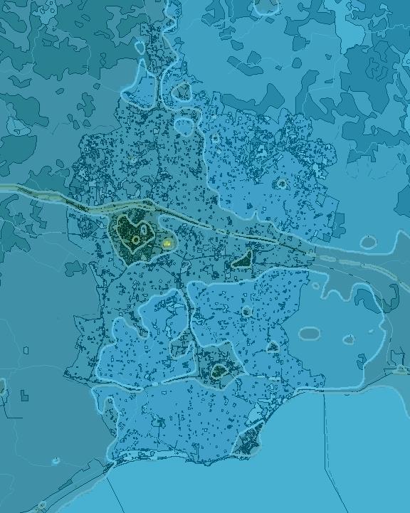 Figur 134 Beräknade årsmedelvärden av