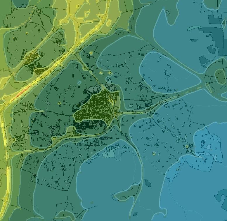 Figur 140 Beräknade årsmedelvärden av