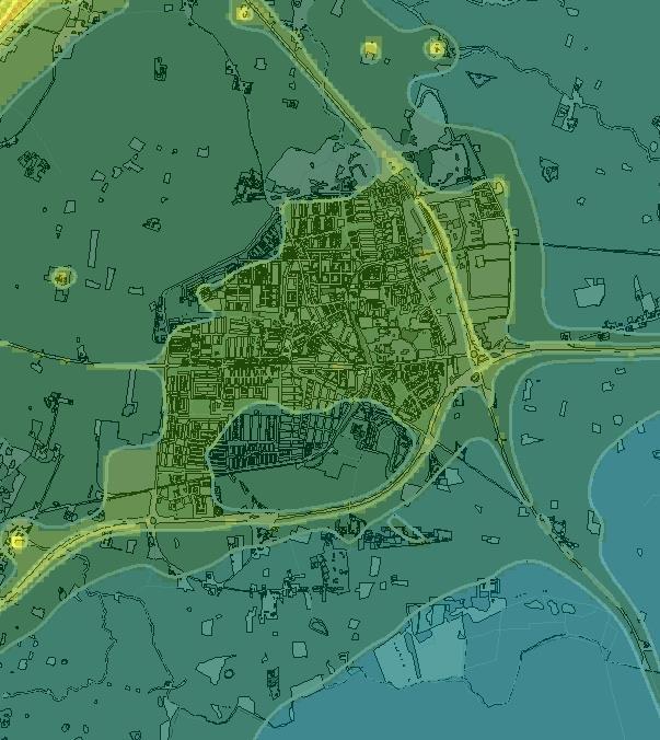 Figur 141 Beräknade årsmedelvärden av