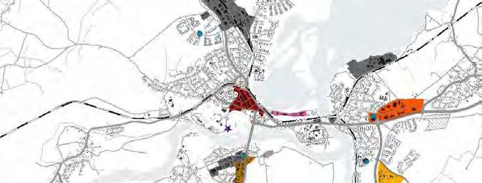 Avgränsning planområde ^ Campingplatser Mindre centrum Stadskärnan,