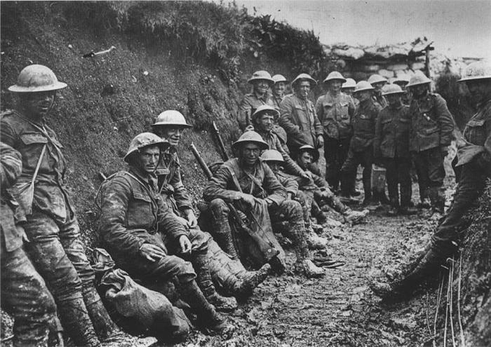 1:a världskriget Krig mellan åren 1914 och 1918. Kriget stod mellan två sidor.