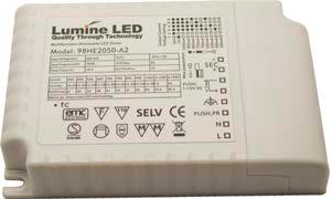 9820500LCI 20W 500mA 98A39020A 20W 350 900mA Dimbar / DALI 98351750LCI 35W 900 1750mA 98A9H035A 35W 900 1750mA Dimbar / DALI 98421050 42W 1050mA 984551LCA 45W 500 1400mA Dimbar / DALI 981501050LCI