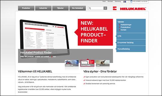 HELUKABEL PRODUCT FINDER Hitta rätt produkt snabbt och enkelt Helukabel Product Finder är ett elegant verktyg för att snabbt och enkelt hitta rätt produkt bland tiotusentals kablar och ledningar.