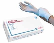 UNDERSÖKNINGSHANDSKAR Handskar av nitril Nitrilgummi är ett syntetiskt material som inte är allergiframkallande. Tillsatsämnena kan eventuellt ge upphov till allergiska kontakteksem.