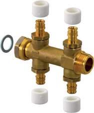 Q&E Aqua PLUS Föreare utv-öpmutter Q&E NKB DR Panpackning och utbytbara Q&E-koppingar för Combi/Aqua rör 15x,5, 16 (,), 18x,5 eer en Q&E DR Pugg O-ringstätning G3/8. Rörsystem PEX Avstick - Utv.