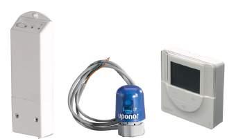 Fuvia T Fuvia T Tråöst Regerset Push-1 Setet innehåer 1 st 30V styron, 1 st mottagarenhet me förmontera nätansutning samt 1 st tråös rumstermostat (ink. st AAA batterier).