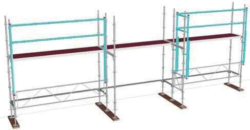 Montering utvändig trappa med H-ram i aluminium Trappa monteras utvändigt i 2,5 m fack.