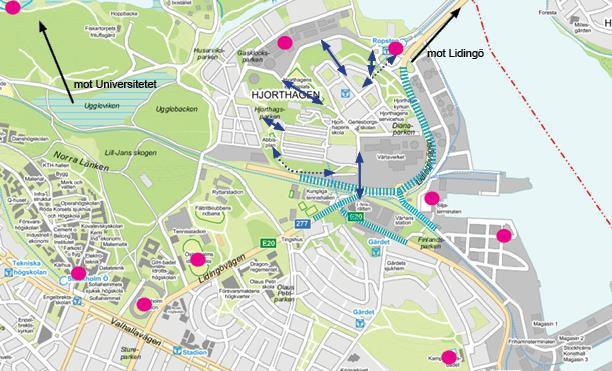 för att minska Norra länkens barriäreffekt och knyta samman staden.